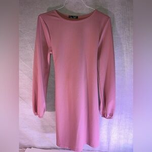 Pretty Garden brand size Large dusty rose long sleeve tie in back dress